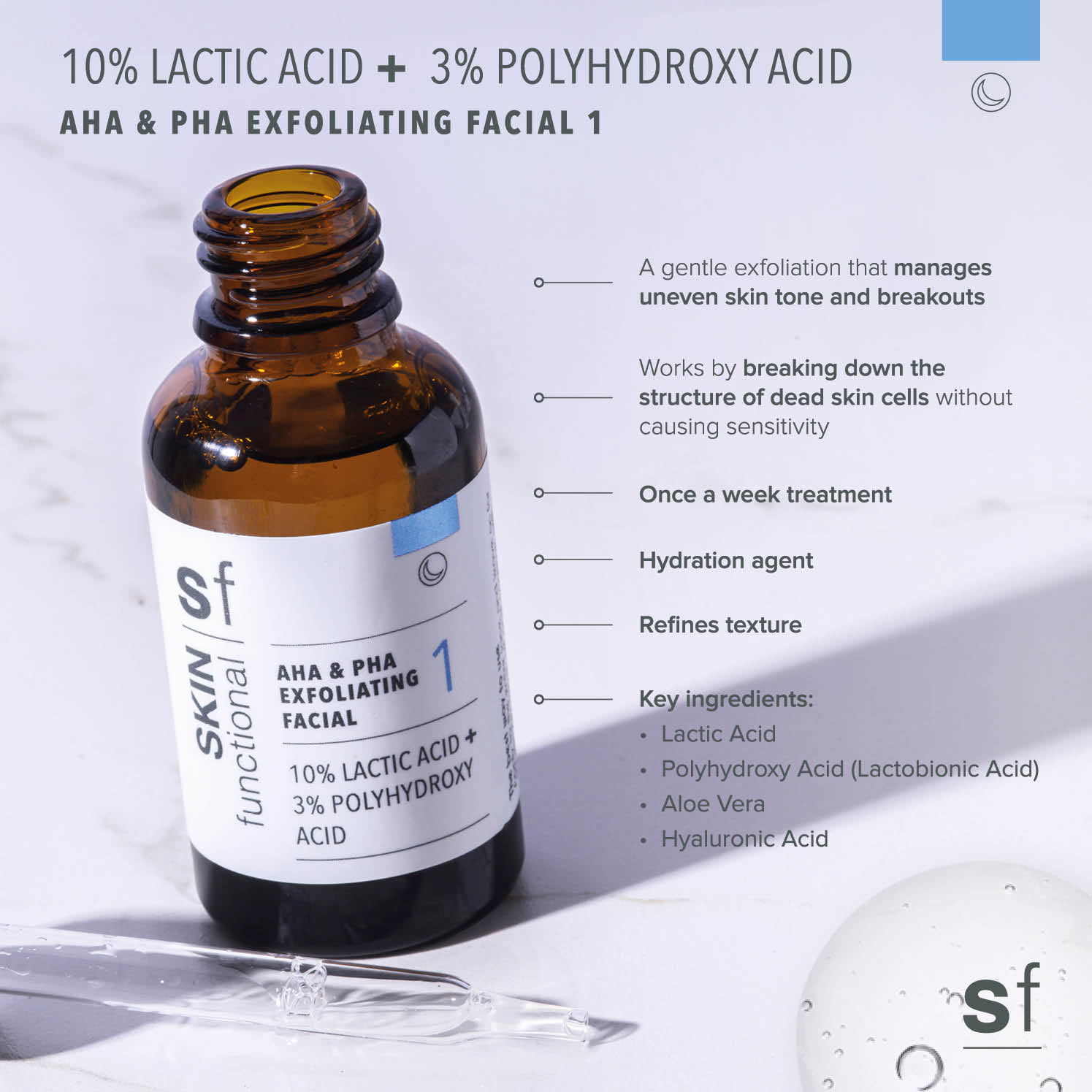 10% Lactic Acid + 3% Polyhydroxy Acid Exfoliating Serum - Image 4