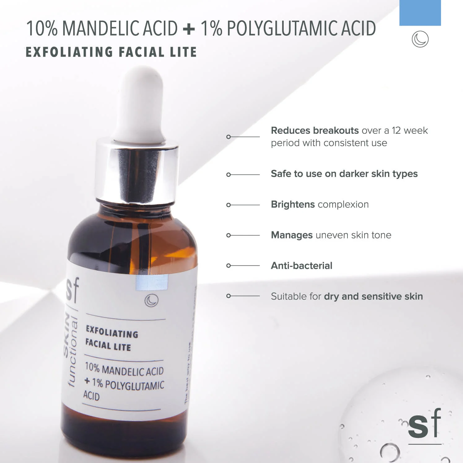 10% Mandelic Acid + 1% Polyglutamic Acid Exfoliating Serum - Image 4